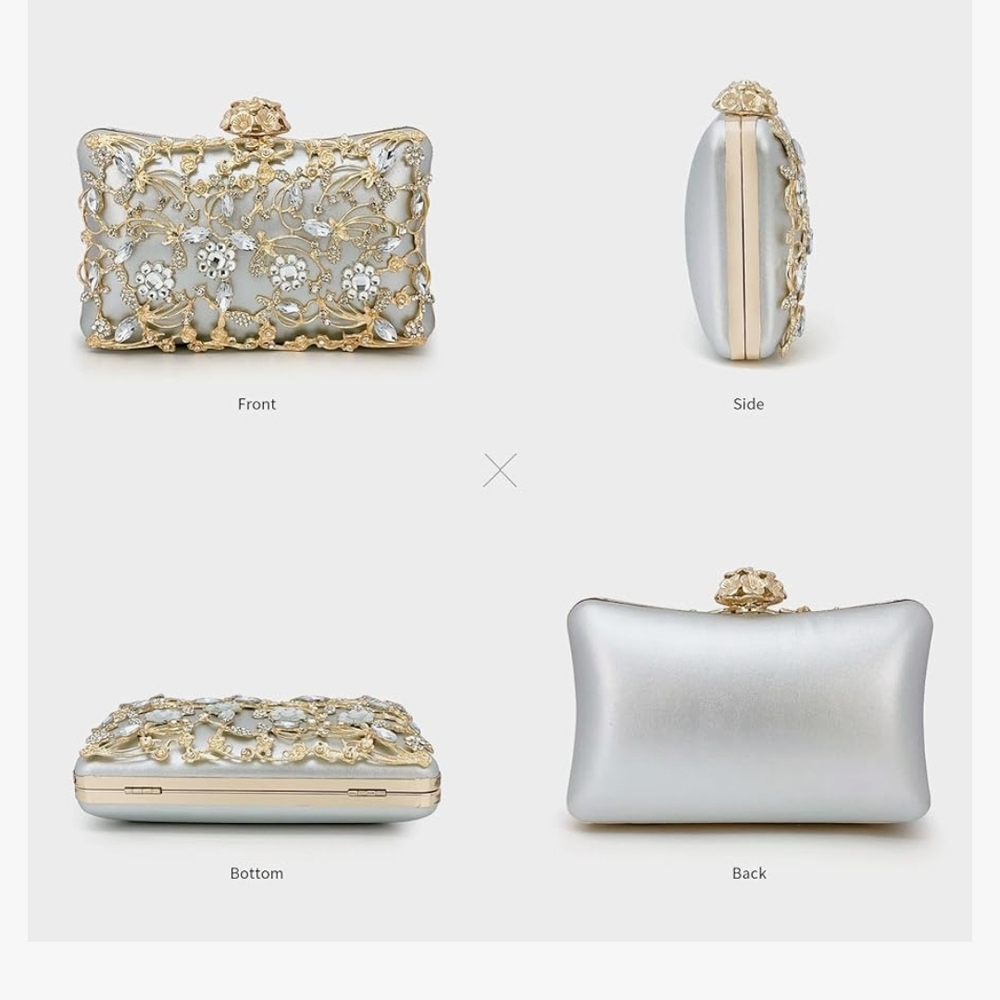 Elegant Gold and Silver Clutch - Picture 10 of 15